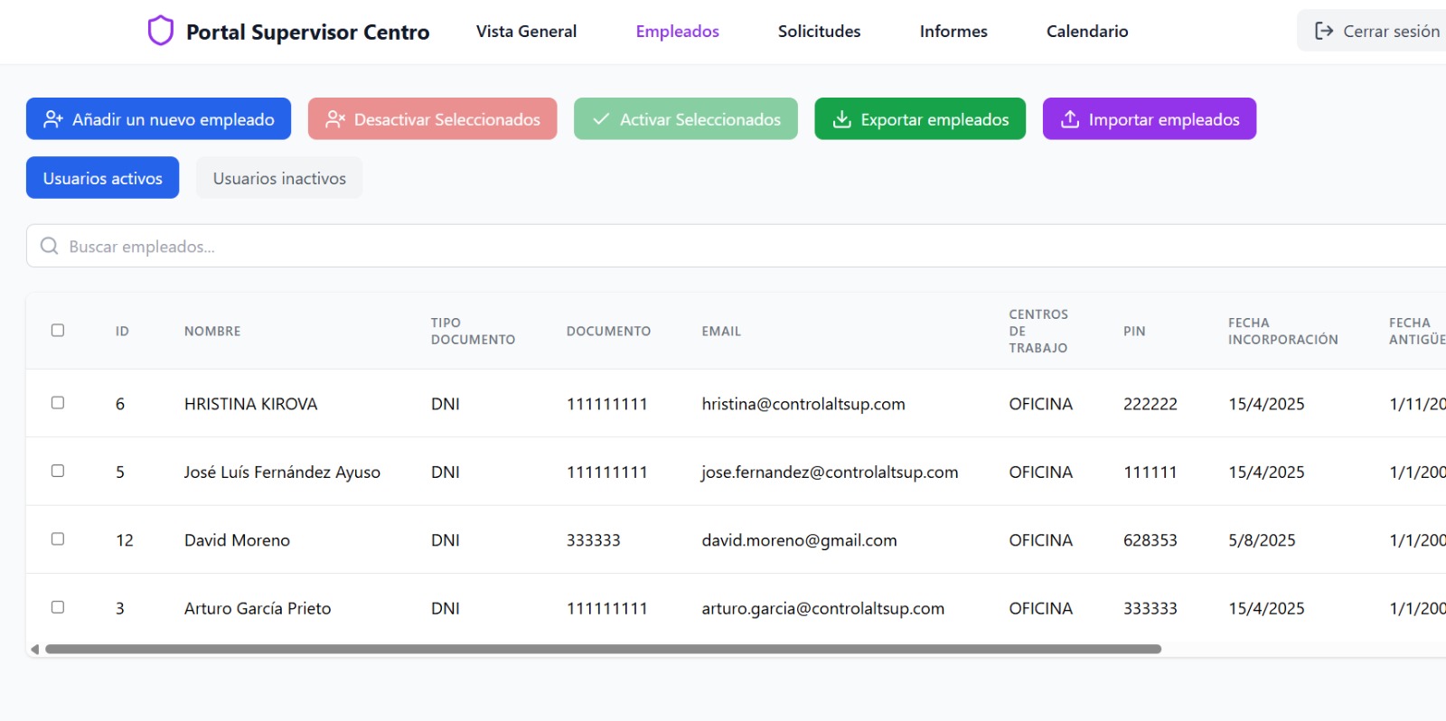 Portal Supervisor Centro